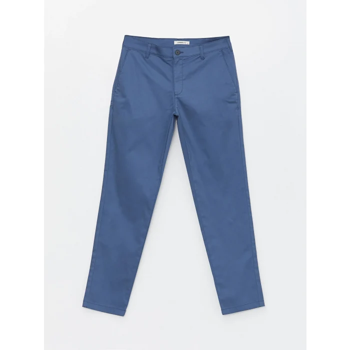 LCWAIKIKI Classic Indigo Dar Kalıp Gabardin Erkek Chino Pantolon