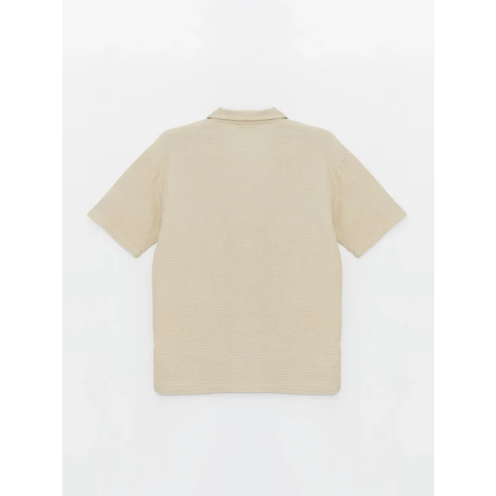 LCW Kids Bej Rahat Kalıp Erkek Çocuk Gömlek