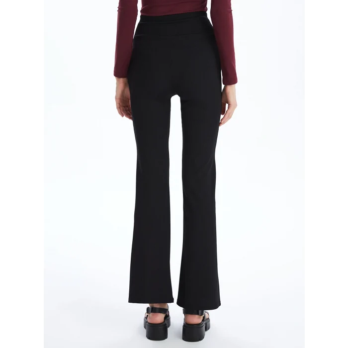 LCW Vision Siyah Beli Lastikli İspanyol Paça Kadın Tayt Pantolon