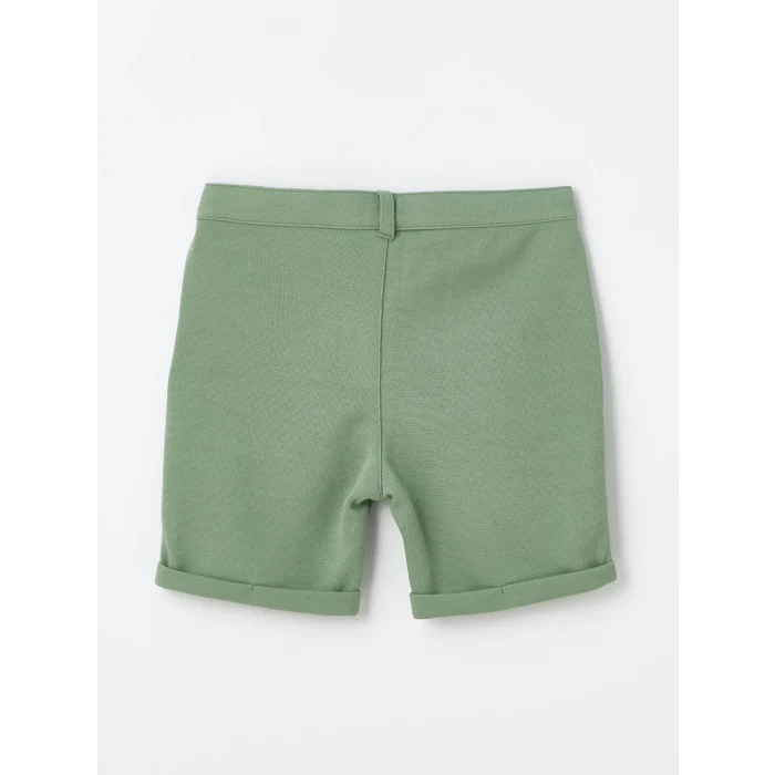 LCW Kids Ekru Polo Yaka Kısa Kollu Erkek Bebek Tişört ve Şort 2li Takım