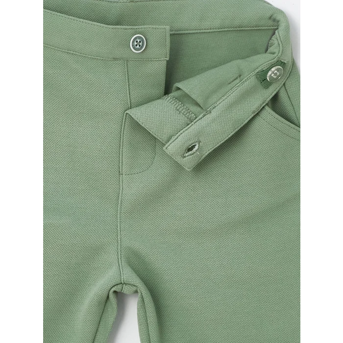 LCW Kids Ekru Polo Yaka Kısa Kollu Erkek Bebek Tişört ve Şort 2li Takım