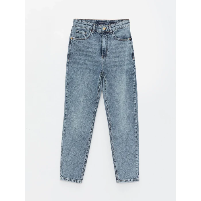 LCW Jeans Indigo Mom Fit Kadın Jean Pantolon