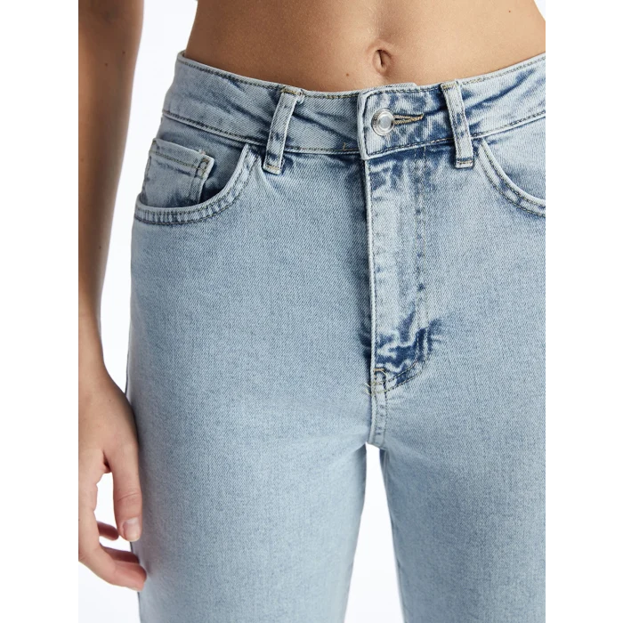 LCW Jeans Indigo Slim Mom Kadın Jean Pantolon