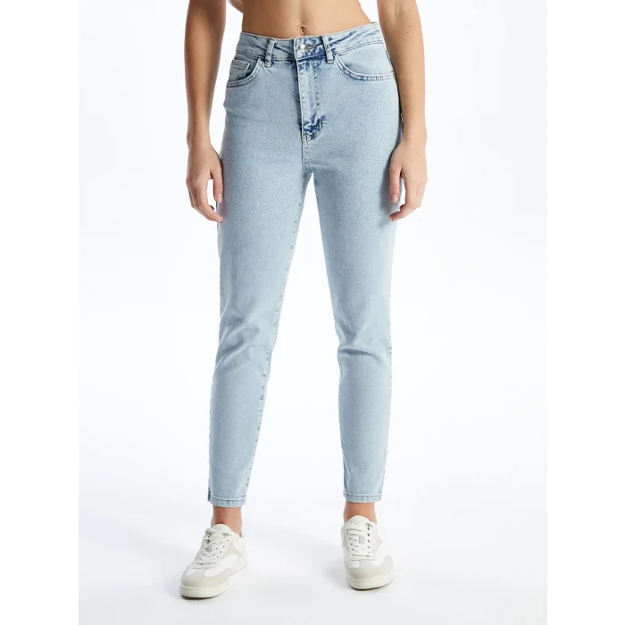 LCW Jeans Indigo Slim Mom Kadın Jean Pantolon