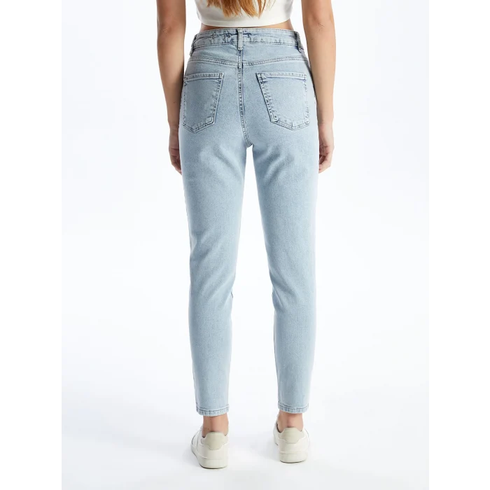 LCW Jeans Indigo Slim Mom Kadın Jean Pantolon