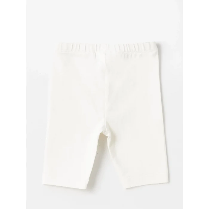 LCW baby Pembe Bisiklet Yaka Çiçekli Kız Bebek Bluz ve Tayt 2li Takım