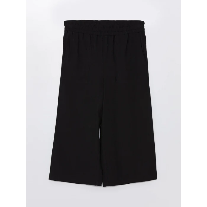 LCWAIKIKI Classic Siyah Beli Lastikli Rahat Kalıp Kadın Kapri