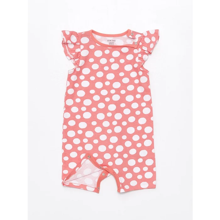 LCW baby Ekru Bisiklet Yaka Kız Bebek Tulum 2li