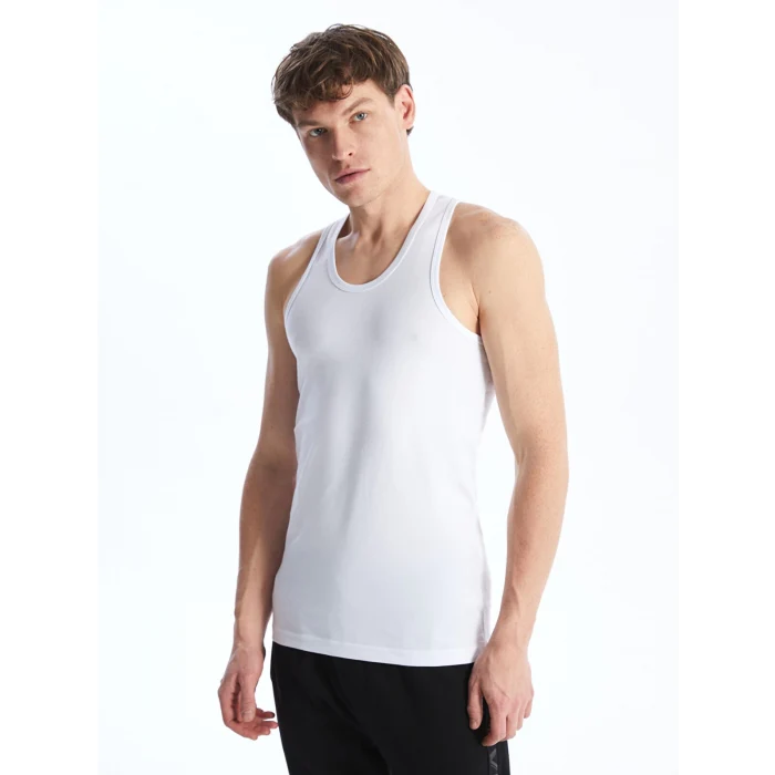 LC WAIKIKI Beyaz U Yaka Penye Erkek Atlet 2li