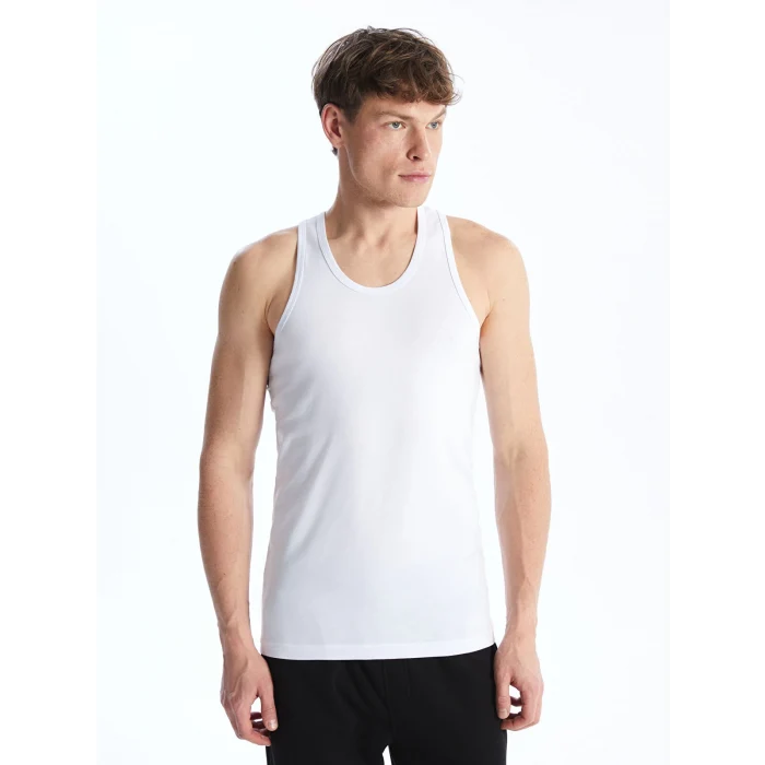 LC WAIKIKI Beyaz U Yaka Penye Erkek Atlet 2li