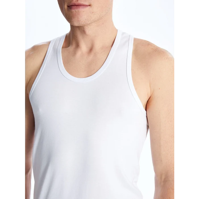 LC WAIKIKI Beyaz U Yaka Penye Erkek Atlet 2li