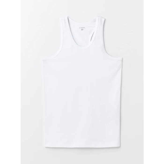 LC WAIKIKI Beyaz U Yaka Penye Erkek Atlet 2li