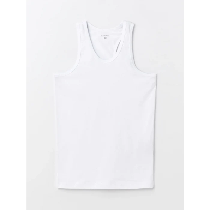 LC WAIKIKI Beyaz U Yaka Penye Erkek Atlet 2li