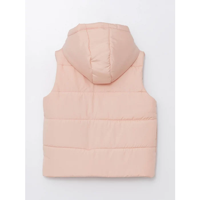 LCW Kids Pembe Kapüşonlu Kız Çocuk Şişme Yelek