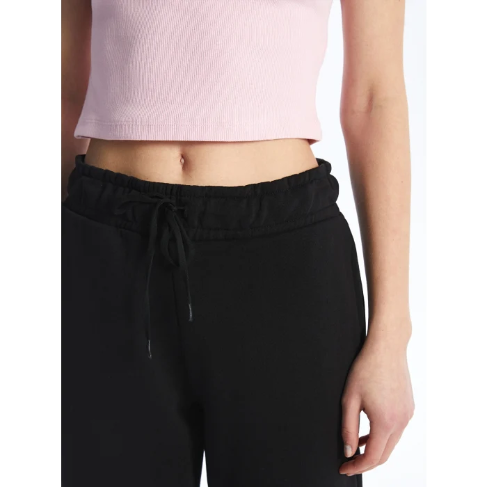 XSIDE Siyah Kadın Beli Lastikli Düz Eşofman Altı