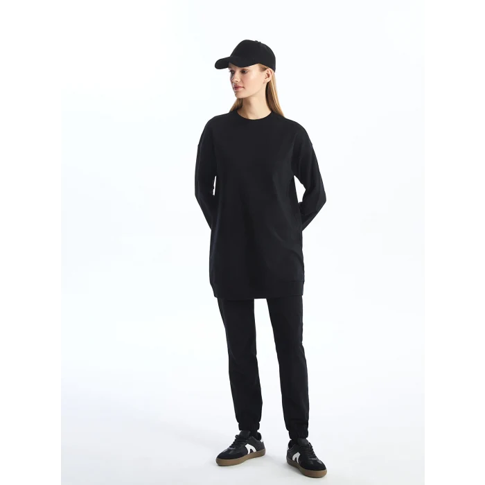 LCW Modest Siyah Kadın Beli Lastikli Düz Jogger Eşofman Altı