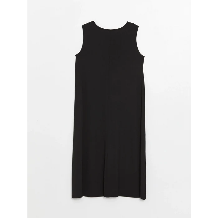 LCW Grace Siyah Kadın Bisiklet Yaka Düz Elbise