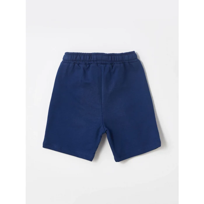 LCW Kids Ekru Bisiklet Yaka Kısa Kollu Baskılı Erkek Bebek Tişört ve Şort 2li Takım