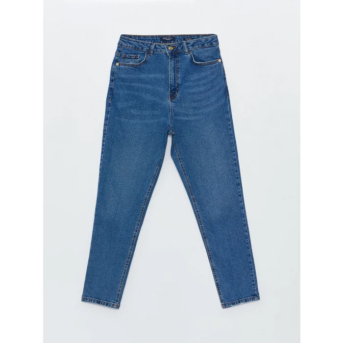 LCW Jeans Indigo Slim Mom Kadın Jean Pantolon
