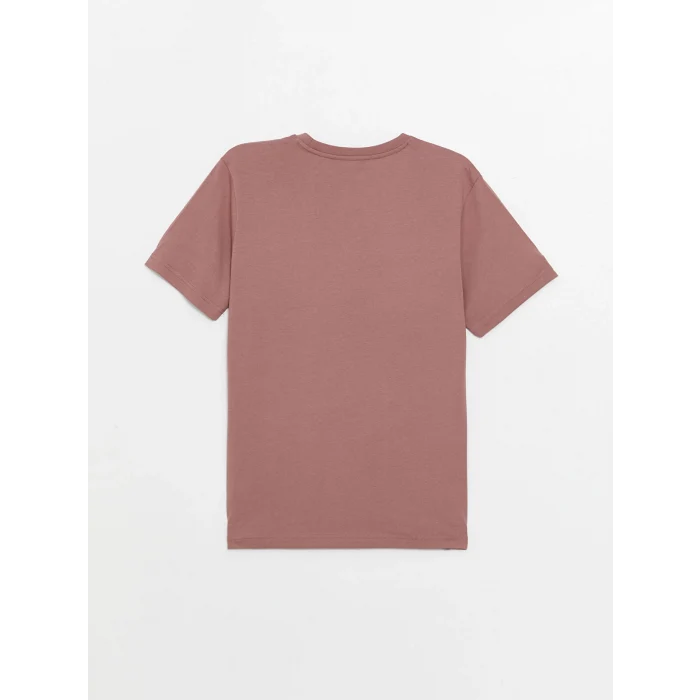 XSIDE Pembe Bisiklet Yaka Kısa Kollu Renk Bloklu Penye Erkek Tişört