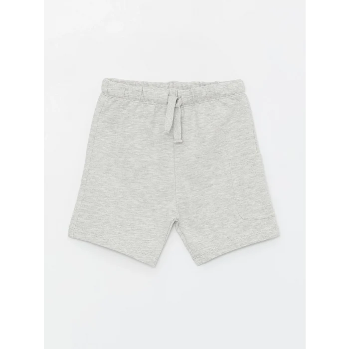 LCW Kids Turuncu Bisiklet Yaka Kısa Kollu Baskılı Erkek Bebek Tişört ve Şort 2li Takım