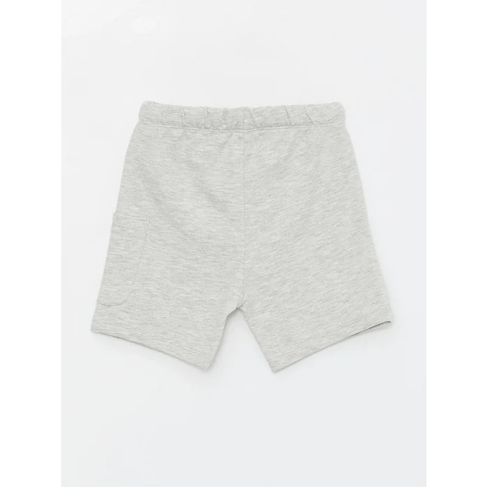 LCW Kids Turuncu Bisiklet Yaka Kısa Kollu Baskılı Erkek Bebek Tişört ve Şort 2li Takım