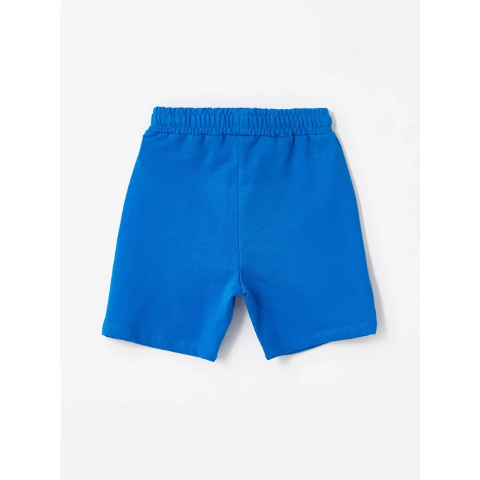 LCW Kids Ekru Bisiklet Yaka Kısa Kollu Baskılı Erkek Bebek Tişört ve Şort 2li Takım