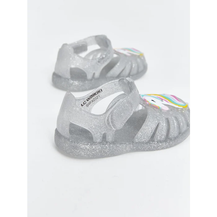 LCW STEPS Renksiz Baskılı Kız Bebek Sandalet