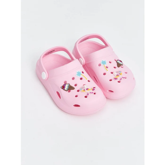 LCW STEPS Pembe Baskılı Kız Çocuk Plaj Sandaleti