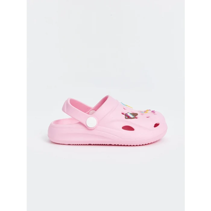 LCW STEPS Pembe Baskılı Kız Çocuk Plaj Sandaleti