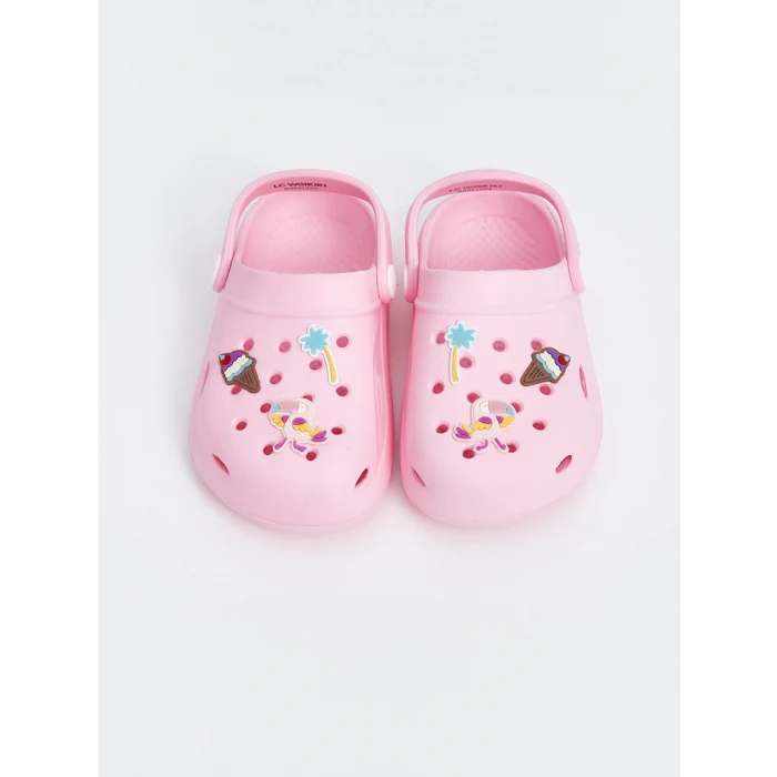 LCW STEPS Pembe Baskılı Kız Çocuk Plaj Sandaleti