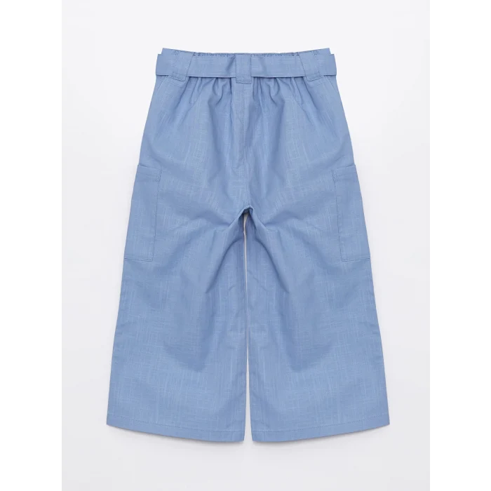 LCW Kids Mavi Beli Lastikli Kız Çocuk Kapri