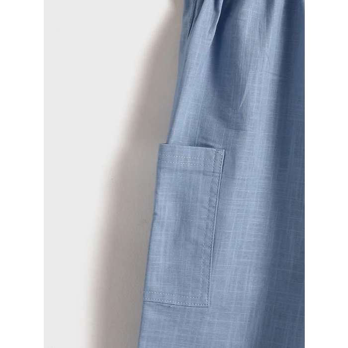 LCW Kids Mavi Beli Lastikli Kız Çocuk Kapri