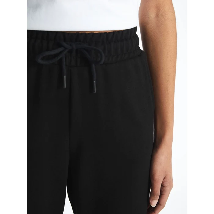 XSIDE Siyah Kadın Beli Lastikli Düz Jogger Eşofman Altı
