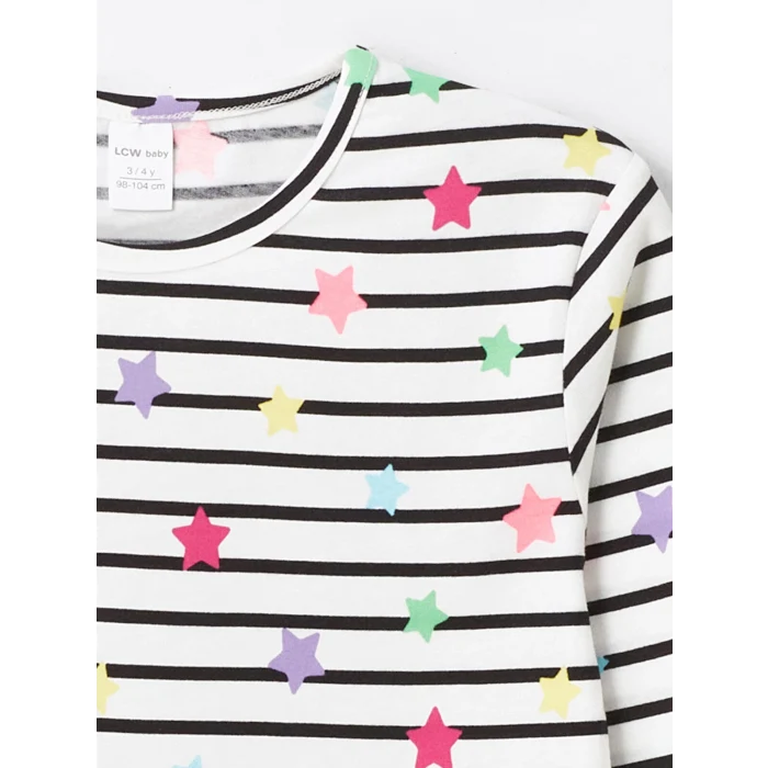 LCW Kids Pembe Bisiklet Yaka Uzun Kollu Kız Bebek Tişört 2li