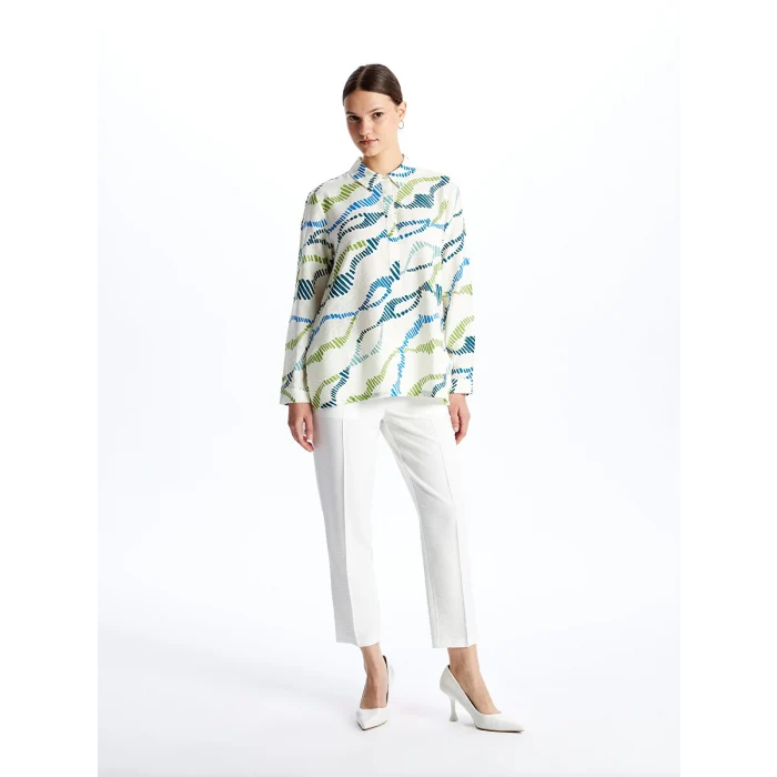 LCW Modest Beyaz Beli Lastikli Rahat Kalıp Kadın Pantolon