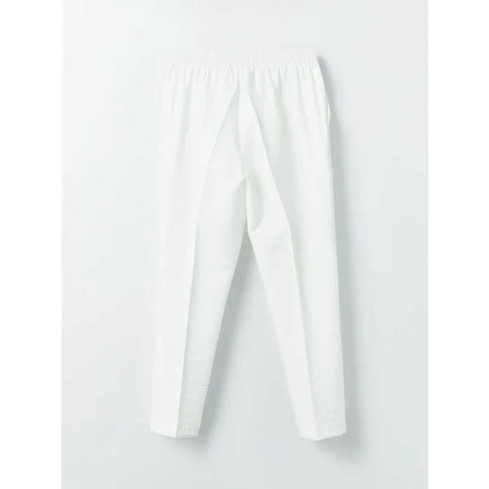 LCW Modest Beyaz Beli Lastikli Rahat Kalıp Kadın Pantolon