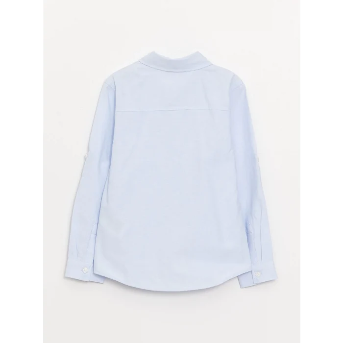 LCW Kids Mavi Basic Uzun Kollu Erkek Çocuk Gömlek