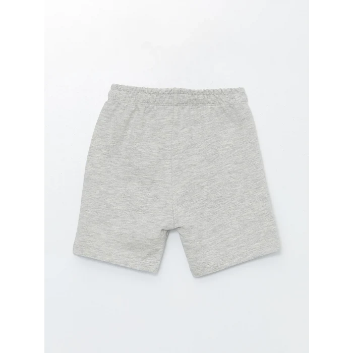 LCW Kids Yeşil Bisiklet Yaka Kısa Kollu Baskılı Erkek Bebek Tişört ve Şort 2li Takım