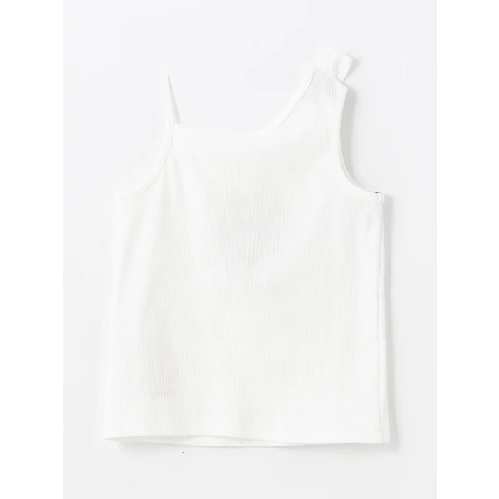 LCW Kids Ekru Bisiklet Yaka Askılı Kız Bebek Bluz ve Şort 2li Takım