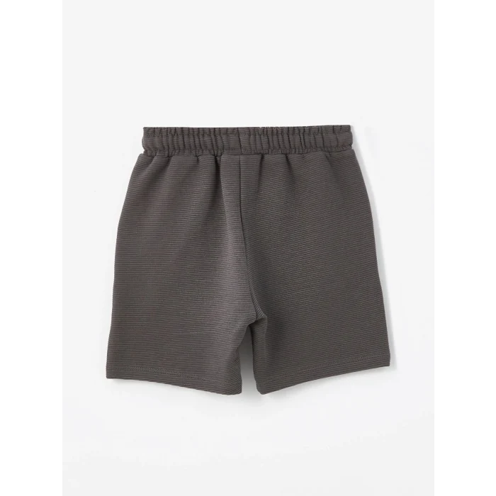 LCW Kids Bej Bisiklet Yaka Baskılı Erkek Bebek Tişört ve Şort 2li Takım