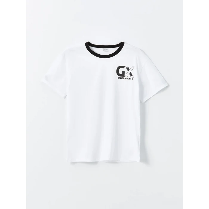 LCW Kids Beyaz Rahat Kalıp Erkek Çocuk Tişört ve Şort