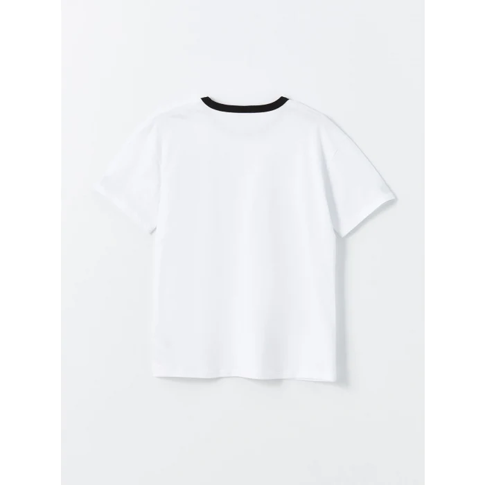 LCW Kids Beyaz Rahat Kalıp Erkek Çocuk Tişört ve Şort