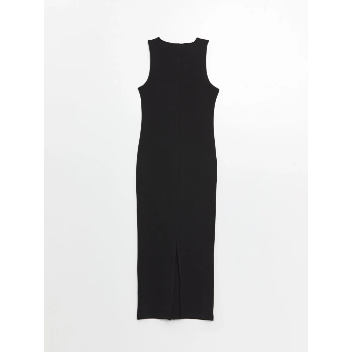 LCW Vision Siyah Bisiklet Yaka Kadın Bodycon Elbise