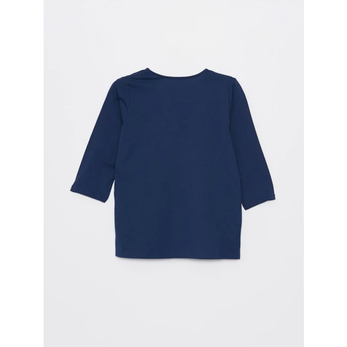 LCW Grace Indigo Bağlamalı Yaka Çiçekli Kadın Bluz