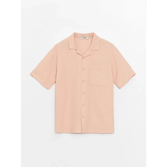 LCW Kids Pembe Rahat Kalıp Erkek Çocuk Gömlek