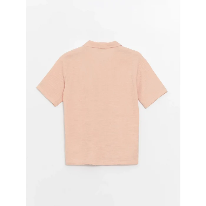 LCW Kids Pembe Rahat Kalıp Erkek Çocuk Gömlek