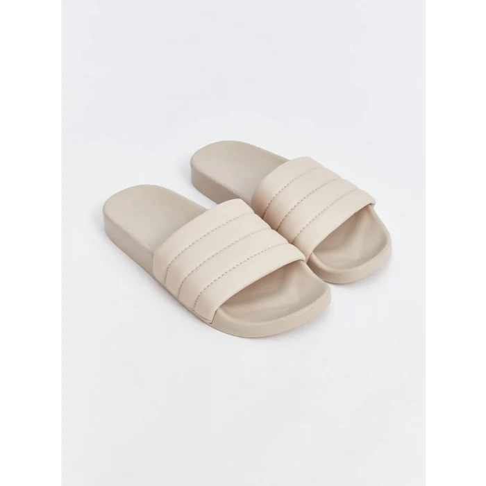 LCW STEPS Bej Tek Bantlı Kadın Terlik