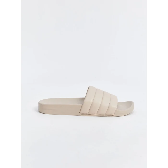 LCW STEPS Bej Tek Bantlı Kadın Terlik