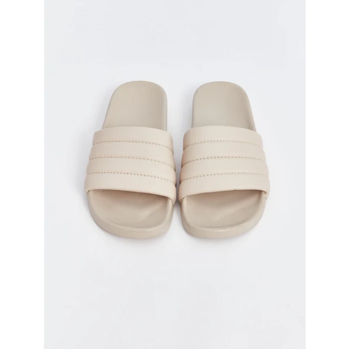 LCW STEPS Bej Tek Bantlı Kadın Terlik